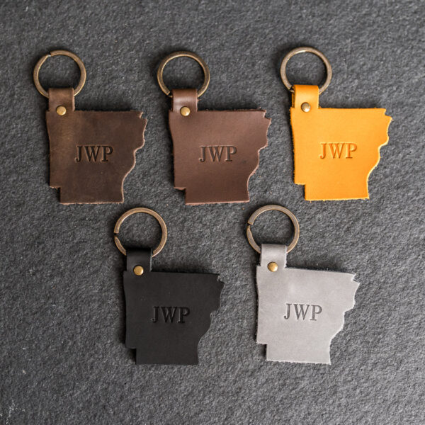 Arkansas Keychain | Personalized Premium Leather Keychain