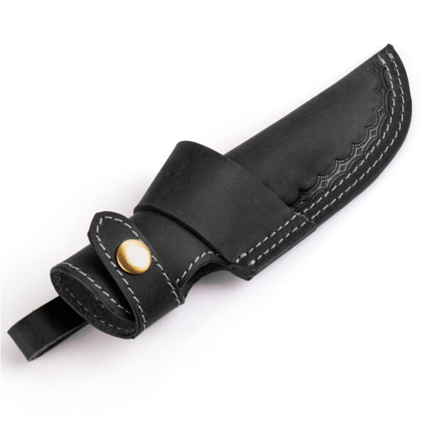 Gentlestache Horizontal Belt Knife Sheath, EDC Compact Draw Holster in Black
