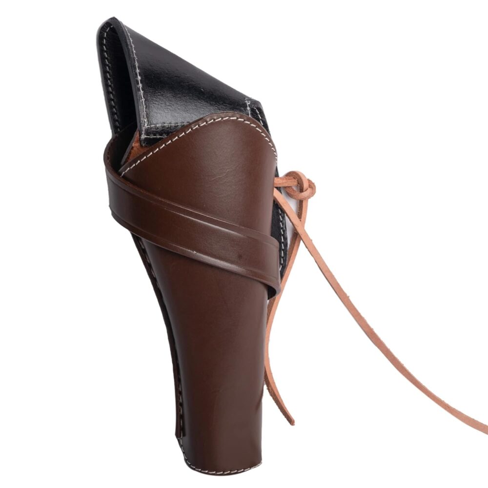 Hulara Genuine Leather Cross Draw Holster Gun Holder 22 .38/357 .44/45 Cal Revolver Western Rough Rider Psitol Holster Fit 4" to 8"