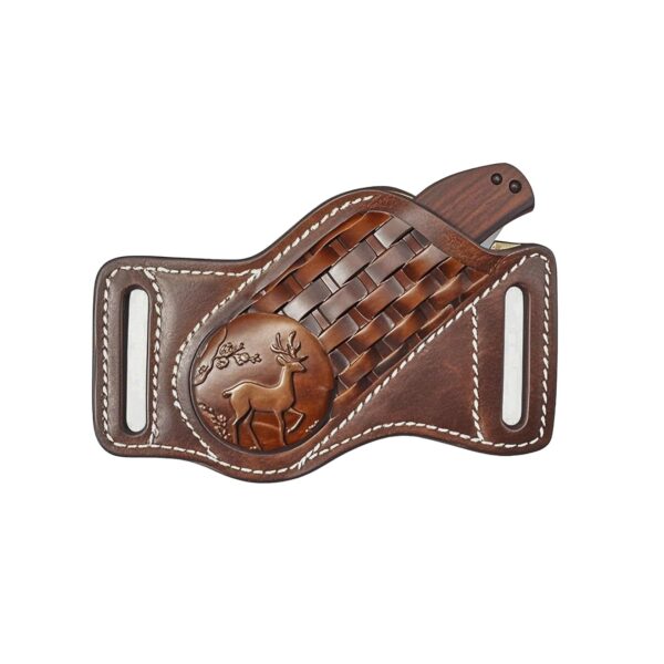 Leather Knife Sheath for Belt,Knife Sheaths fit Closed Folding Knife Pocket Knife Sheath