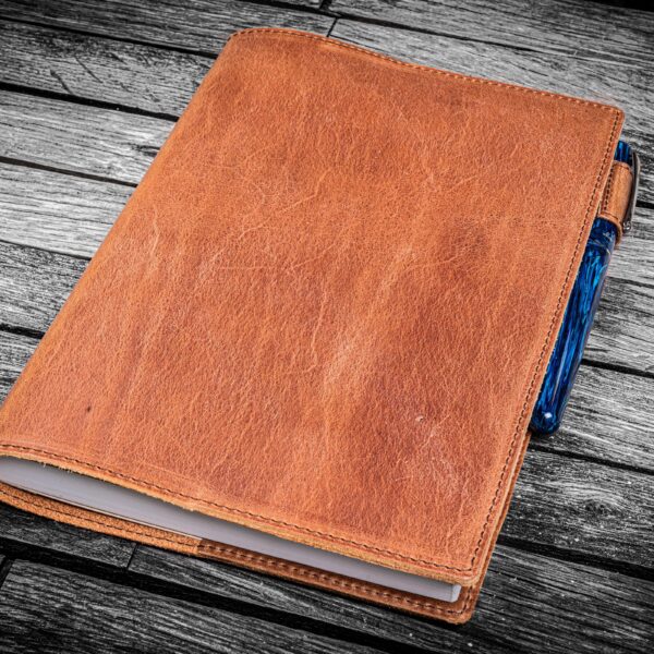 Leather Slim A5 Notebook / Planner Cover - Crazy Horse Tan