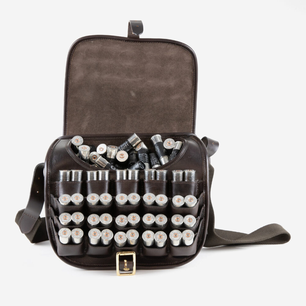 Premier Leather Loader Bag - Dark Brown - 200 Shells